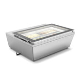 31 in. Countertop Ice Cream Display case with 4 Pans and Glass Sneeze Guard in Stainless-Steel (KM-CGD-8HP)